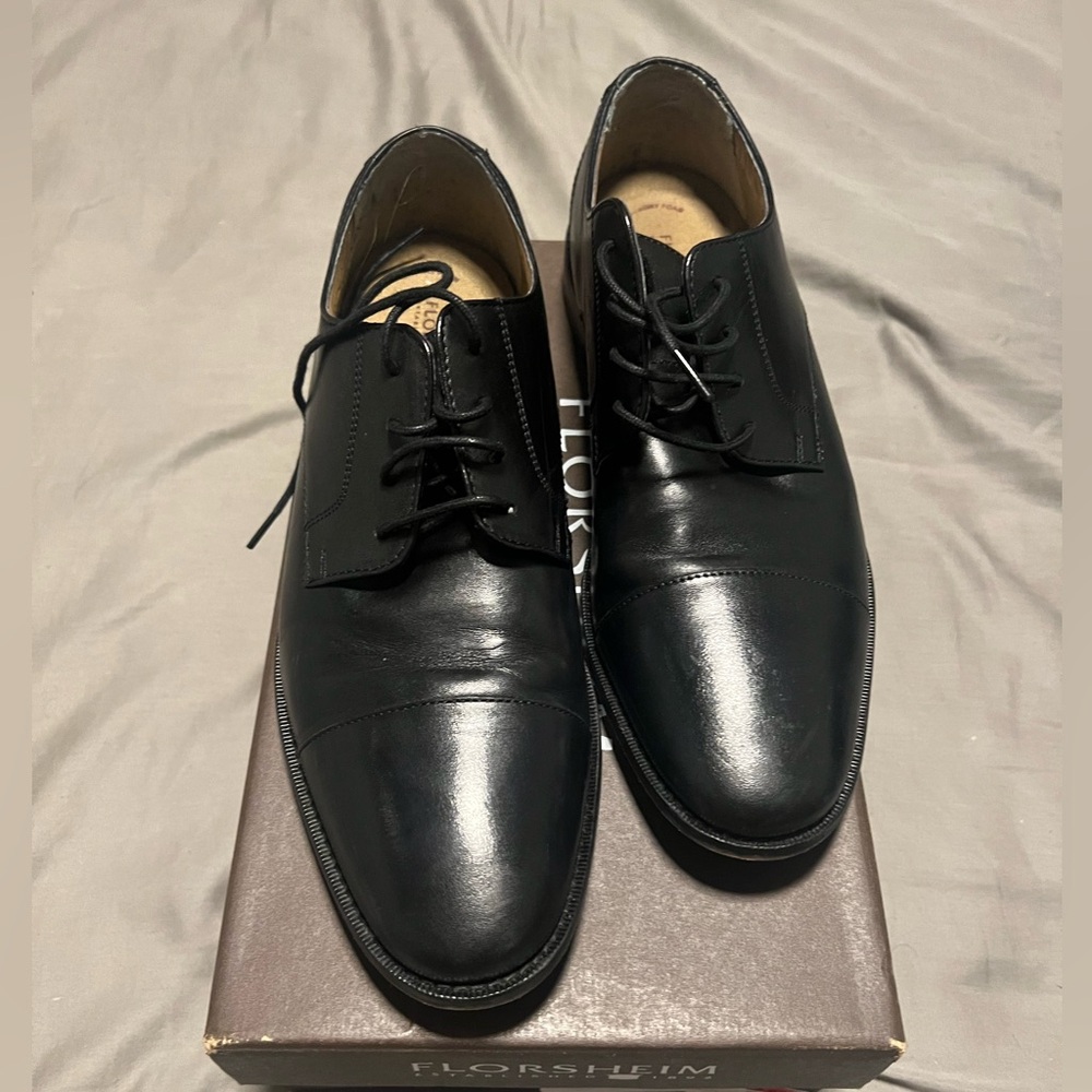 Florsheim Black Leather Oxford Shoes Sleek Design men’s 10 D
